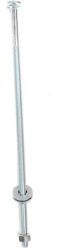 3/8-inch x 12-inch Threaded Carriage Bolts Fasteners with Nuts and Washers - 12-Pack in Saudi Arabia