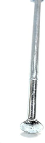 3/8-inch x 12-inch Threaded Carriage Bolts Fasteners with Nuts and Washers - 12-Pack in Saudi Arabia