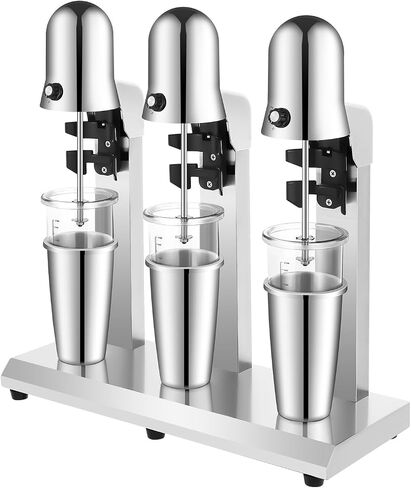 Single Head Milkshake Maker Machine, Commercial Electric Smoothie Blender Stainless Steel, Smoothie Ice Cream Mixer for Commercial and Home(Silver) in Saudi Arabia