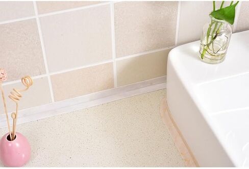 White Waterproof Caulk Tape PVC Self Adhesive Caulk Strip Joint Adhesive Shower Bathtub Joint Strip Bathroom Sealing Tape Kitchen Sealing Tape and Shower Tile Sealant in Kuwait