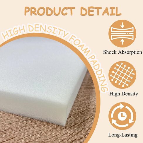 Polyurethane Foam 2 PCS 16 x 12 x 1 inch, High Density Cushion Foam for Seat Replacement, DIY Projects, Upholstery, Packing & Furniture Padding in Kuwait