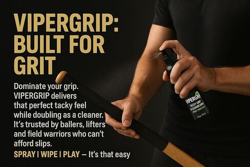 Vipergrip - رذاذ القبضة والمنظف - 2 -في -1 ، مرمم المقبض الرياضي للجولف ، والبيسبول ، وكرة القدم ، وكرة السلة ، والتنس ، و Pickleball - يزيل النفط والأوساخ - يعزز القبضة والتحكم - (4 أوقية / 125 مل) in Saudi Arabia