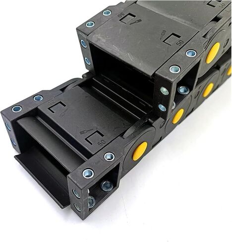 Transmission Chain of Power Wire Carrier Cable Drag Chain Sealing Type Transmission Towline for CNC Router Machine Tools Transmission Chain of Power(R75,25x75 mm) in Saudi Arabia