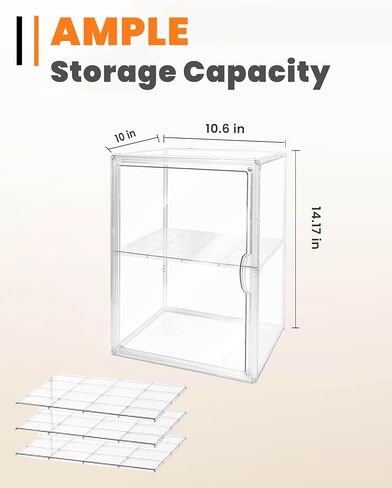 Bread Box,Large Bread Boxs for Kitchen Countertop - 4 Layers Adjustable Bread Storage Container,Clear Boxes for Kitchen Counter, Breads Box Airtight,Bread Holder,Perfect for Bagel Muffins（transparent） in Kuwait