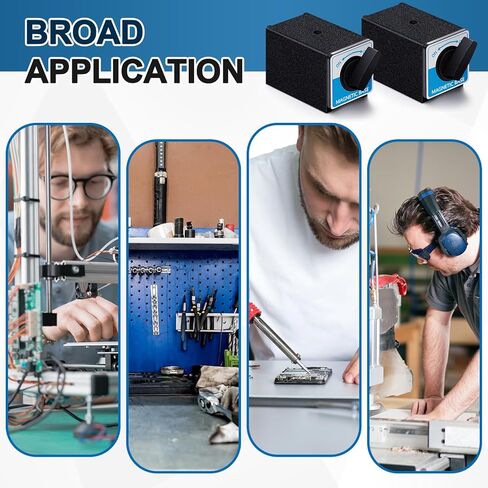 Kingdder 2 PCS 10T Base Base حامل السرير/إيقاف تشغيله 220 رطلاً ، سرير حامل مغناطيسي الطاقة M8 X 1.25 حامل قابلة للتبديل دون تعديل ذراع للمؤشر 3.1 "× 2.2" × 2 " in Kuwait