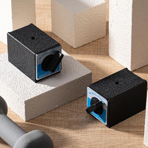 Kingdder 2 PCS 10T Base Base حامل السرير/إيقاف تشغيله 220 رطلاً ، سرير حامل مغناطيسي الطاقة M8 X 1.25 حامل قابلة للتبديل دون تعديل ذراع للمؤشر 3.1 "× 2.2" × 2 " in Kuwait