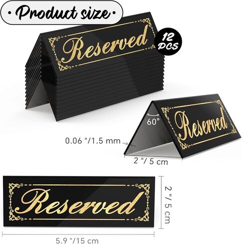 12 PCS 6 "× 2" لافتات مائدة محفوظة الفضة ، علامات خيمة مزدوجة الجوانب مع قطعة قماش من جلد الغزال ، ومؤشرات مقعد الحجز لحفل حفل الزفاف in Saudi Arabia