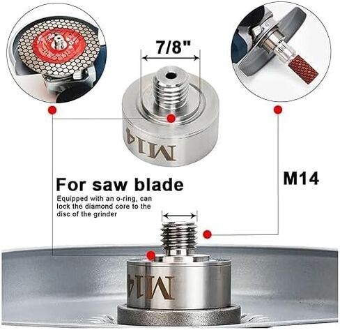 X Lock Adapter to 5/8 "-11 أو M14 Thread for Diamond Core Bit Daw Disc X Lock Grinder Adapter Universal (xlock to 5/8-11) in Saudi Arabia