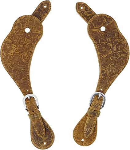 Jeereal Leather Spur Straps for Cowboy,Western Men and Women's Boots Equipment,Double Ply Reinforced Stitching Spur Straps in Saudi Arabia