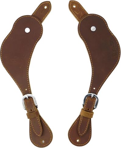 Jeereal Leather Spur Straps for Cowboy,Western Men and Women's Boots Equipment,Double Ply Reinforced Stitching Spur Straps in Saudi Arabia