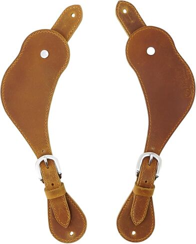 Jeereal Leather Spur Straps for Cowboy,Western Men and Women's Boots Equipment,Double Ply Reinforced Stitching Spur Straps in Saudi Arabia
