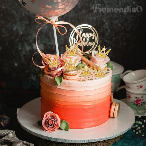 Framendino Tiny Crown Mini Cake Cupcake Decoration لعيد ميلاد الزفاف in Saudi Arabia