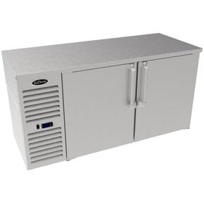 FSE 373-KR-LS60, Refrigerated Low-Profile Back Bar Storage Cabinet, Two-Section, 60" W x 24" D, Side Mounted Self-Contained Refrigeration, 30°F to 40°F, 2 Hinged Doors with Locks in Saudi Arabia