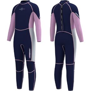 Kids Wetsuit for Boys Girls Toddlers, 3mm Back Zip Full Body Neoprene Thermal Swimsuit for Diving Swimming Water Sports in Saudi Arabia