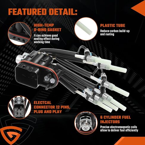 FJ504 Spider Fuel Injector wi/ 8 Cylinder Fit for Chevy Pickup V8 5.0L 5.7L 1996-2000 Replace# 25340347 17114163 FJ10566 in Kuwait