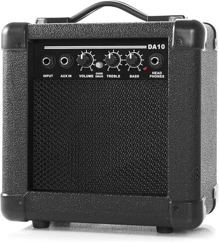 Ashthorpe Full-Size Thinline Cutaway Acoustic Electric Guitar Package with 10 Watt Amp - Black in Kuwait