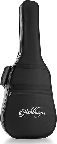 Ashthorpe Full-Size Thinline Cutaway Acoustic Electric Guitar Package with 10 Watt Amp - Black in Kuwait
