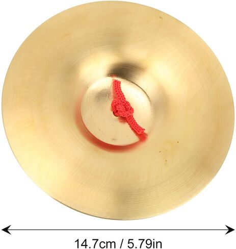 1 Pair Hand Cymbals, 14.7cm / 5.79in Mini Hand Cymbals Crash Cymbal Belly Dancing Finger Dance Musical Instrument for Dancer Party in Kuwait