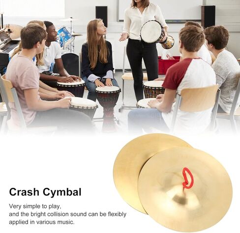 1 Pair Hand Cymbals, 14.7cm / 5.79in Mini Hand Cymbals Crash Cymbal Belly Dancing Finger Dance Musical Instrument for Dancer Party in Kuwait