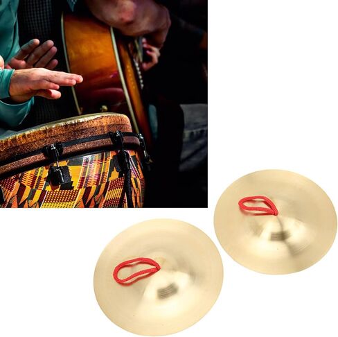 1 Pair Hand Cymbals, 14.7cm / 5.79in Mini Hand Cymbals Crash Cymbal Belly Dancing Finger Dance Musical Instrument for Dancer Party in Kuwait