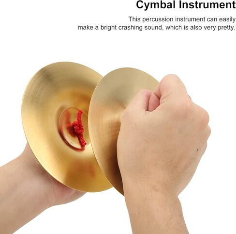 1 Pair Hand Cymbals, 14.7cm / 5.79in Mini Hand Cymbals Crash Cymbal Belly Dancing Finger Dance Musical Instrument for Dancer Party in Kuwait