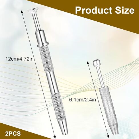 2 Pieces Stainless Steel 4-Claw Pick up Tool 4 Prongs Jeweler's Pick Up Tool for Small Parts Pickup Metal Grabber Claw Pickup Holder for IC Chip Electronic Components Nails Clamping, Silver in Saudi Arabia