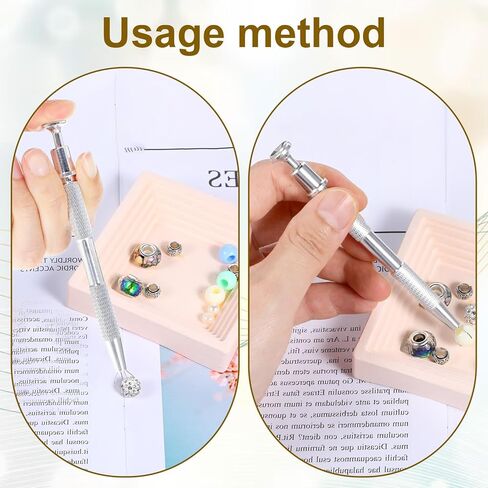 2 Pieces Stainless Steel 4-Claw Pick up Tool 4 Prongs Jeweler's Pick Up Tool for Small Parts Pickup Metal Grabber Claw Pickup Holder for IC Chip Electronic Components Nails Clamping, Silver in Saudi Arabia