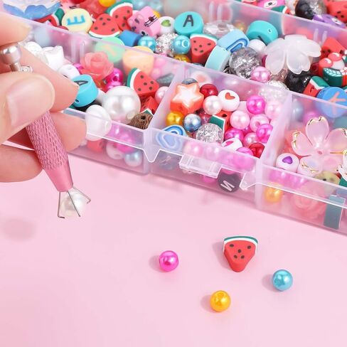 2 PCS Jewsleer's Bope Tool ، Piercing Ball Grabber Tool Mini Grabber Pen Stainless Steel 4 Prongs Claw Tweezers Pearl Grabber Tool for Electronic Component Diamond Pearls Gem (Glod ، Silver) in Kuwait