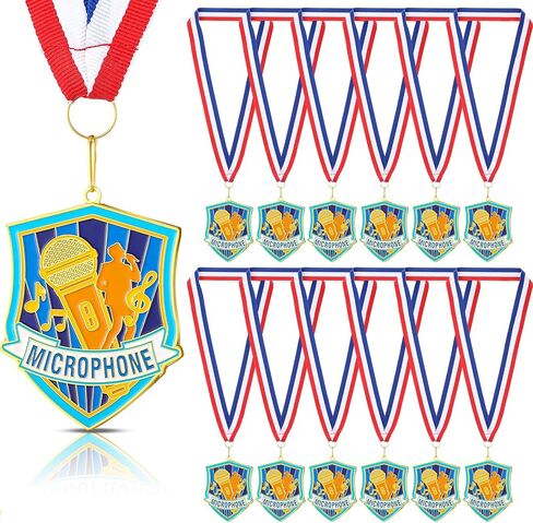 12 PCS Metal Medals Bulk 2.4 Inch Funny Winner Awards with Beck Ribbons Gownofts for Comple Party Sports Partys Party Party in Kuwait