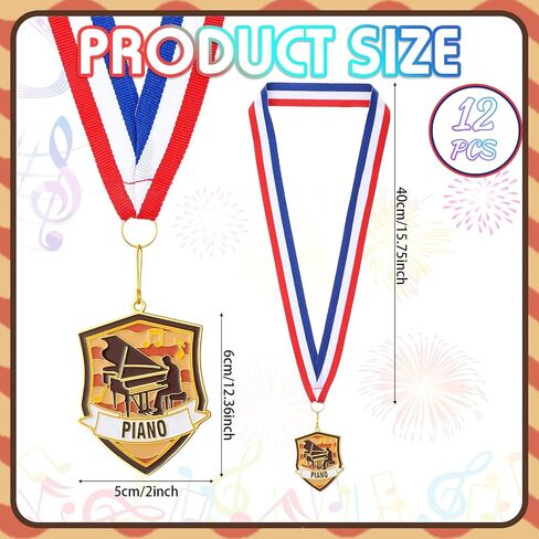 12 PCS Metal Medals Bulk 2.4 Inch Funny Winner Awards with Beck Ribbons Gownofts for Comple Party Sports Partys Party Party in Kuwait