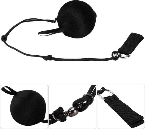 2 Pcs Silk Veils Poi Chain Balls, Soft Adjustable Chain Black Poi Chain Balls Dance Prop Practice Tail Flag Poi Streamer Throw Balls in Haka Dance and Polynesian Dances in Saudi Arabia