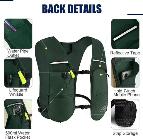 الجري للنساء والرجال ، حقيبة ظهر رطبة 150 جرام خفيفة الوزن مع المثانة المائية المقاومة للتسرب 2L ، حزمة 6L للركض ، الماراثون ، المشي لمسافات طويلة ، ركوب الدراجات ، الركض ، FIT قابل للتعديل in Kuwait