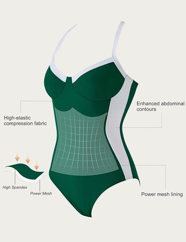 SUUKSESS Womens Tummy Control One Piece Swimsuit Sexy Crisscross Back Bathing Suit in Kuwait