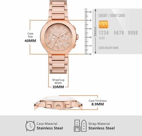 Michael Kors Gramercy Women's Watch ، سوار كرونوغراف الفولاذ المقاوم للصدأ ساعة للنساء in Kuwait
