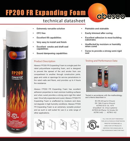 FP200 Fire Rated Expanding Foam - 24oz Can in Saudi Arabia