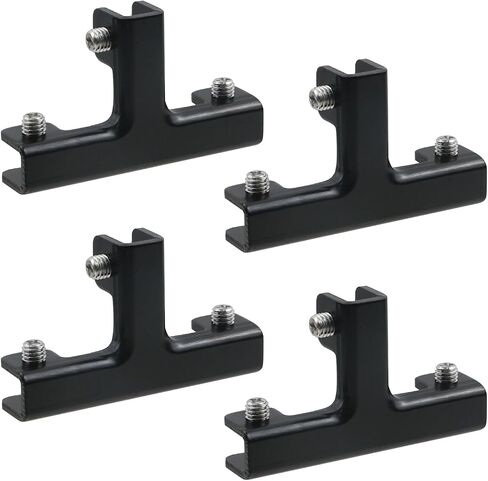 Geesatis 4pcs L شكل ملحقات مقطع ملحقات مقطع زجاجي ، سبيكة من الألومنيوم ، مقطع مقوى لـ Rimless Aquarium Date Dusting Cube Plane Fixing (Black) in Kuwait