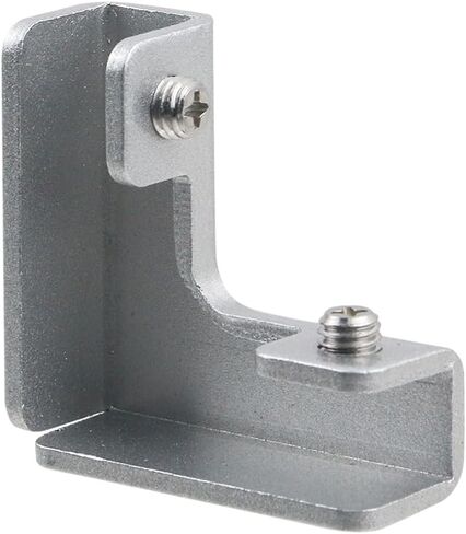 Geesatis 4Pcs L Shape Glass Fixing Clip Accessories,Aluminum Alloy,Reinforced Clip for Rimless Aquarium Shower Door Cube Glass Panel Fixing(Black) in Saudi Arabia
