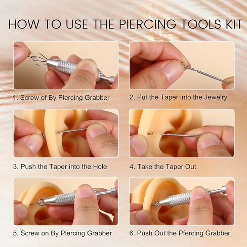 ثقب أداة Grabber Ball لتغيير المجوهرات - 14G 16G 18G 20G من الفولاذ المقاوم للصدأ مقاوم للصدأ ، أقراط الأداة ذات الأدوات الخلفية المسطحة in Kuwait