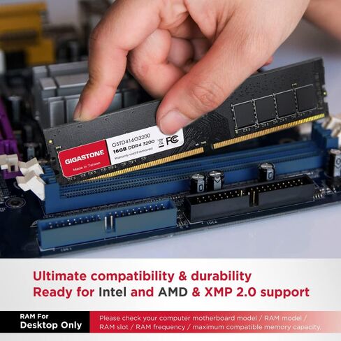 【DDR4 RAM】 Gigastone 128GB KIT (8x16GB) DDR4 2666MHz (2400MHz أو 2133MHz) PC4-21300 (PC4-19200/17000) in Saudi Arabia