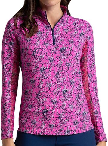 IBKUL ATHLEISURE ارتداء أشعة الشمس UPF 50+ ICEFIL التبريد التقنية DIANA طباعة الأكمام الطويلة. in Kuwait