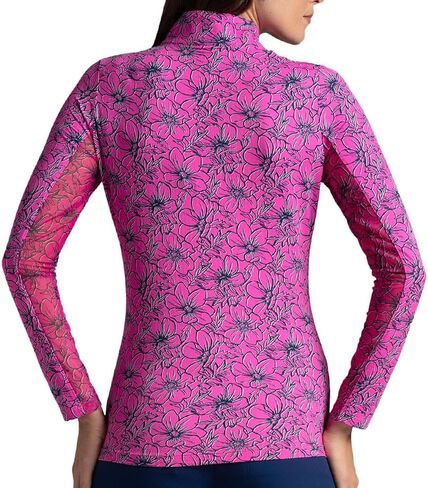 IBKUL ATHLEISURE ارتداء أشعة الشمس UPF 50+ ICEFIL التبريد التقنية DIANA طباعة الأكمام الطويلة. in Kuwait