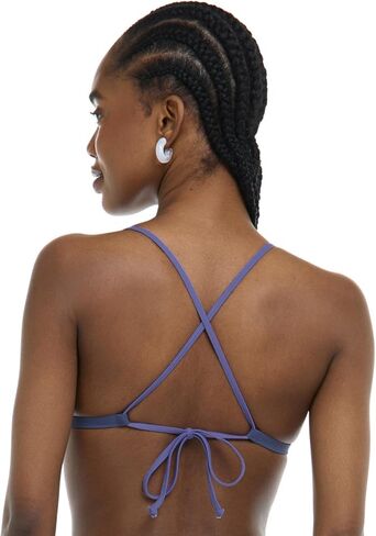 Body Glove Women's Standard Evelyn Fixed Triangle Bikini Top Swimsuit with Adjustable 2-Way Back Detail, Iris Blue Colorblock in Saudi Arabia