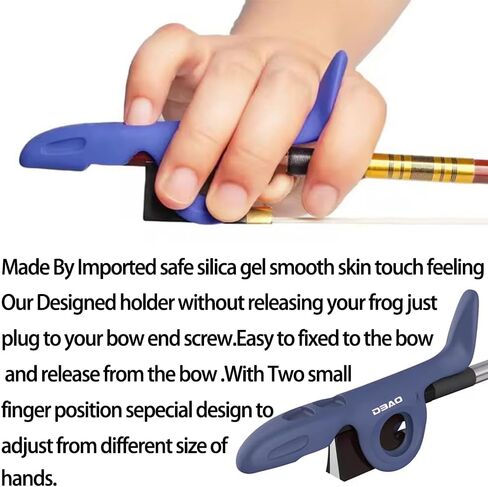 Violin Bow Grip Aid Helper Correcting With Bow Stopper Violin Viola Bow Buddy Teaching Aid Accessory For Beginners (Blue) in Saudi Arabia