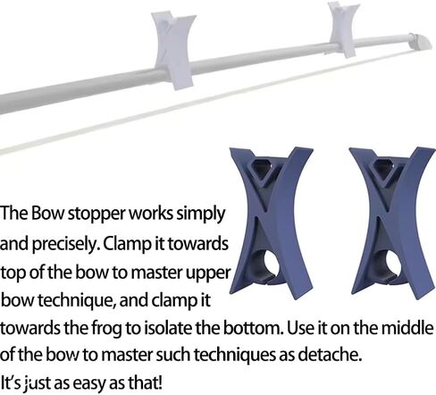 Violin Bow Grip Aid Helper Correcting With Bow Stopper Violin Viola Bow Buddy Teaching Aid Accessory For Beginners (Blue) in Saudi Arabia