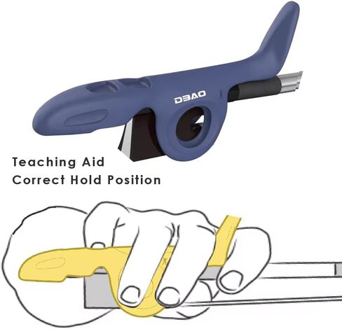 Violin Bow Grip Aid Helper Correcting With Bow Stopper Violin Viola Bow Buddy Teaching Aid Accessory For Beginners (Blue) in Saudi Arabia