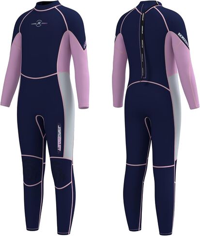 Kids Wetsuit for Boys Girls Toddlers, 3mm Back Zip Full Body Neoprene Thermal Swimsuit for Diving Swimming Water Sports in Saudi Arabia