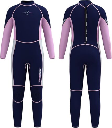 Kids Wetsuit for Boys Girls Toddlers, 3mm Back Zip Full Body Neoprene Thermal Swimsuit for Diving Swimming Water Sports in Saudi Arabia
