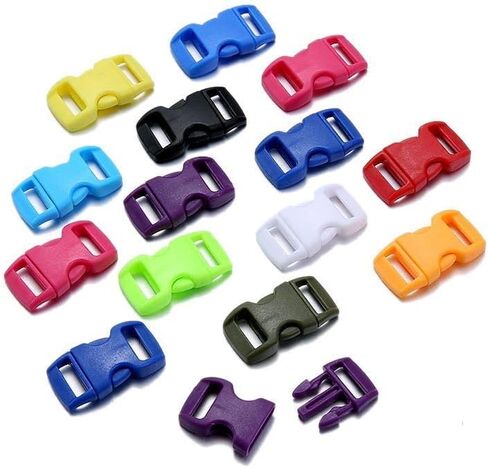 Color plastic buttons, 15mm x 20mm, multi-color buckle for pet collar, 1.5g, 2 pieces, in Saudi Arabia