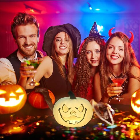 Toyandona Halloween Decors Halloween Pumpkin Lantern 9 بوصة إضاءة Up Jack O Lantern Halloween Plastic Plastic Decore Indoor Outdoor Outdoor (Orange) 23x23x21cm 7ib23xoikg3217sb53wkumh in Kuwait