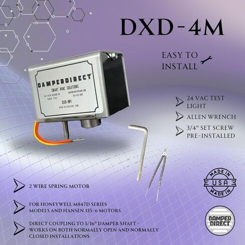 Replacement Damper Motor Actuator for Honeywell ARD ZD M847D 2 Wire Spring Motor DamperDirect DXD-4M -Normally Same Day Ship in Saudi Arabia